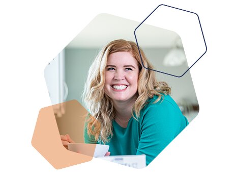 Image of a woman enjoying an OPTIFAST soup